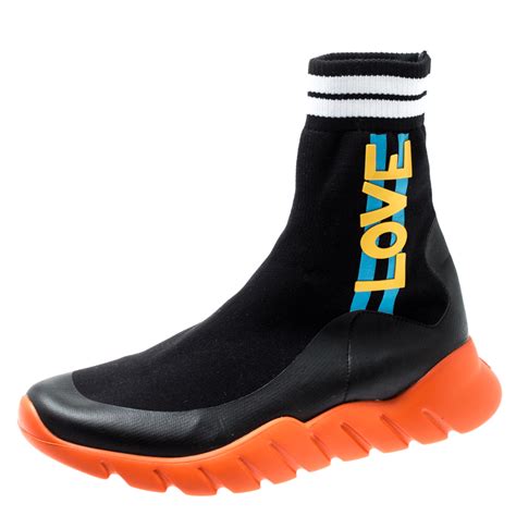 fendi sock shoe|Fendi knit high top sneakers.